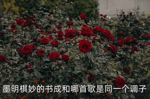 墨明棋妙的书成和哪首歌是同一个调子
