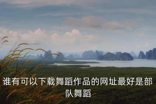 谁有可以下载舞蹈作品的网址最好是部队舞蹈
