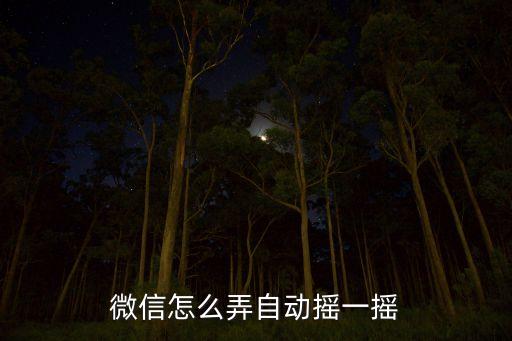 微信怎么弄自动摇一摇