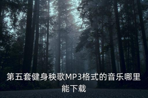 第五套健身秧歌MP3格式的音乐哪里能下载