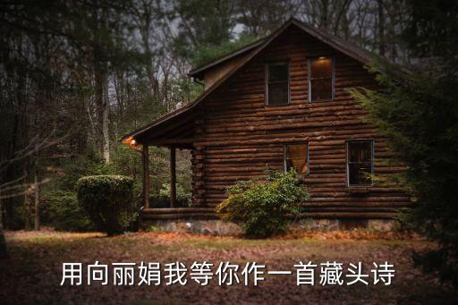 哪个广场舞有我等你在美松山湖，用向丽娟我等你作一首藏头诗