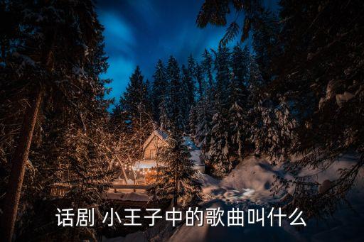 小王子水兵舞曲歌名叫什么，话剧 小王子中的歌曲叫什么