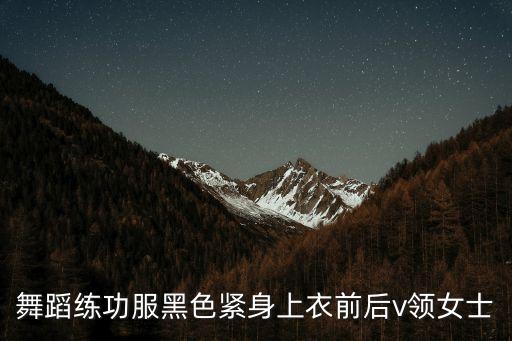 舞蹈练功服黑色紧身上衣前后v领女士