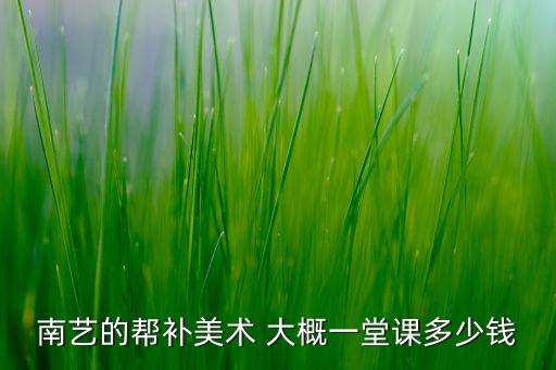 南艺附中美术班学费，南艺的帮补美术 大概一堂课多少钱