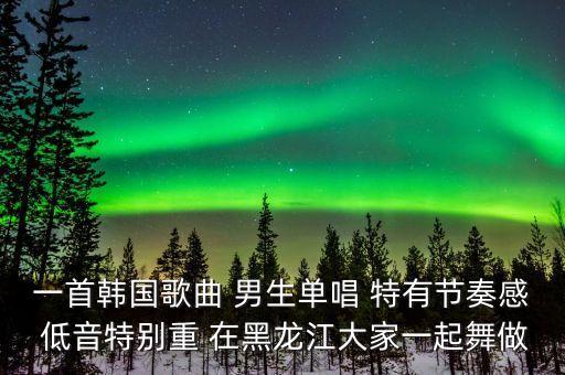 提醒 什么歌广场舞，一首韩国歌曲 男生单唱 特有节奏感 低音特别重 在黑龙江大家一起舞做