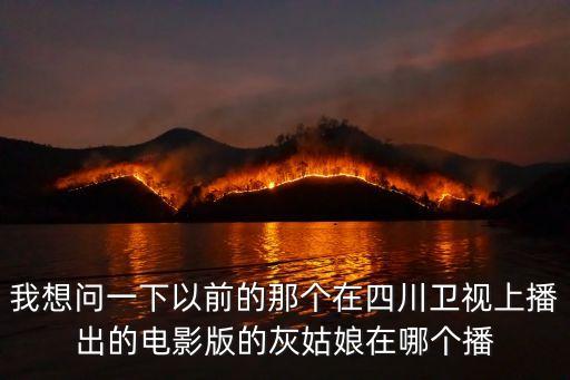我想问一下以前的那个在四川卫视上播出的电影版的灰姑娘在哪个播