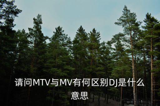 mtv jazz什么意思，请问MTV与MV有何区别DJ是什么意思