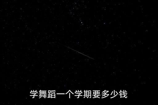 学舞蹈一个学期要多少钱