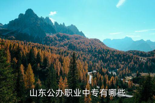 山东公办职业中专有哪些