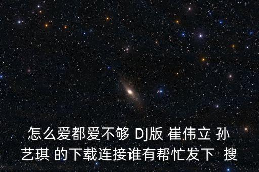 怎么爱都爱不够 DJ版 崔伟立 孙艺琪 的下载连接谁有帮忙发下  搜