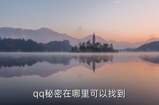 qq秘密在哪里可以找到