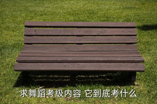 求舞蹈考级内容 它到底考什么