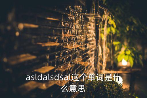 asldalsdsal这个单词是什么意思
