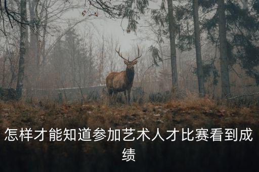 怎样才能知道参加艺术人才比赛看到成绩