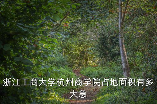浙江工商大学杭州商学院占地面积有多大急