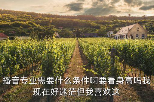播音专业需要什么条件啊要看身高吗我现在好迷茫但我喜欢这