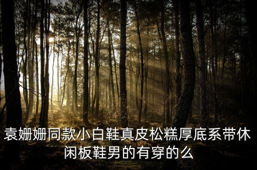 袁姗姗同款小白鞋真皮松糕厚底系带休闲板鞋男的有穿的么