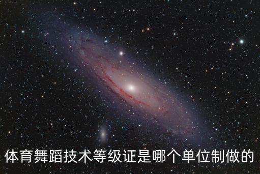 体育舞蹈技术等级证是哪个单位制做的