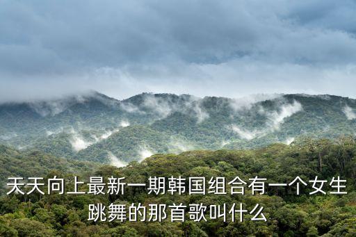 天天向上最新一期韩国组合有一个女生跳舞的那首歌叫什么