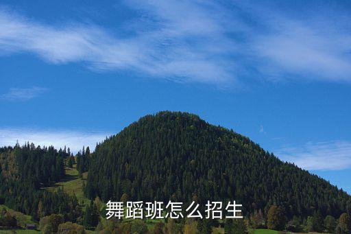 舞蹈班怎么招生