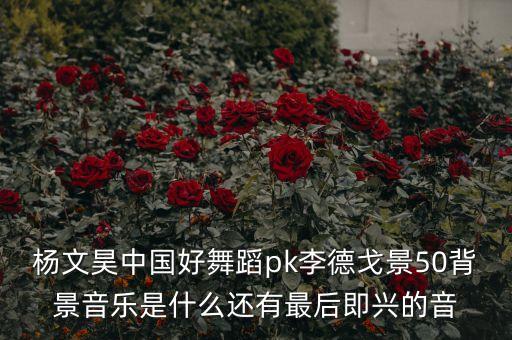 杨文昊中国好舞蹈pk李德戈景50背景音乐是什么还有最后即兴的音