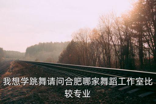 我想学跳舞请问合肥哪家舞蹈工作室比较专业