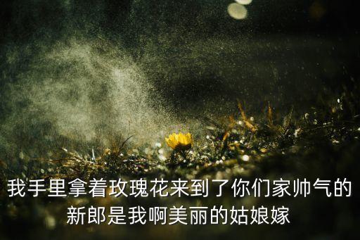 我手里拿着玫瑰花来到了你们家帅气的新郎是我啊美丽的姑娘嫁