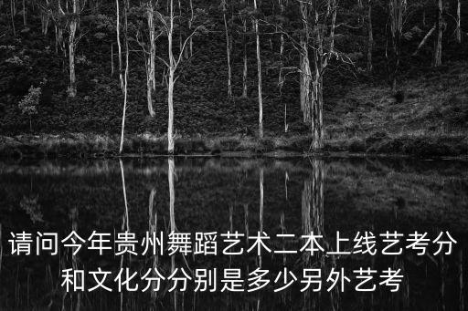请问今年贵州舞蹈艺术二本上线艺考分和文化分分别是多少另外艺考