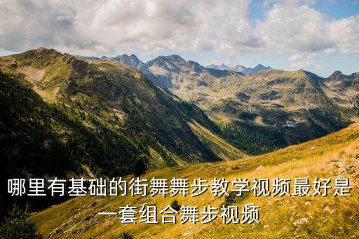 舞蹈训练视频，哪里有基础的街舞舞步教学视频最好是一套组合舞步视频