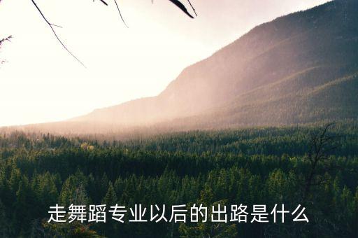 走舞蹈专业以后的出路是什么