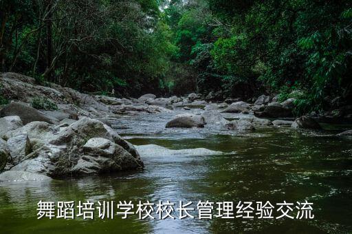 舞校怎么管理，舞蹈培训学校校长管理经验交流