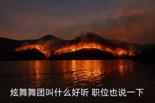 炫舞舞团叫什么好听 职位也说一下