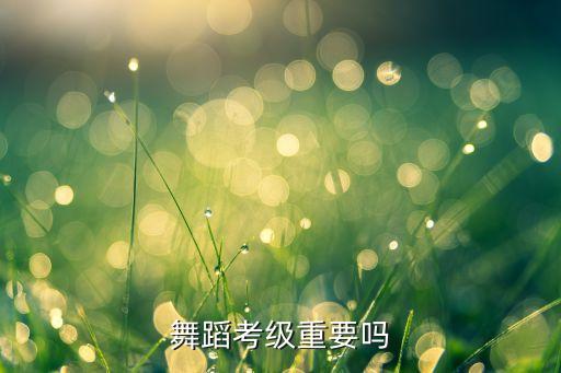 舞蹈考级重要吗