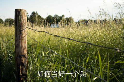 如何当好一个兵