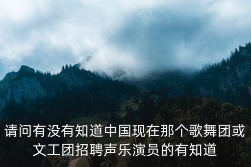 请问有没有知道中国现在那个歌舞团或文工团招聘声乐演员的有知道