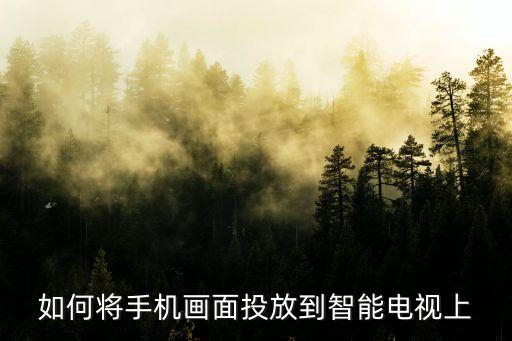 如何将手机画面投放到智能电视上