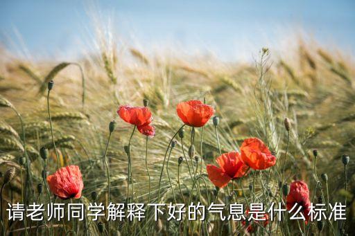 请老师同学解释下好的气息是什么标准