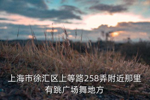 上海市徐汇区上等路258弄附近那里有跳广场舞地方