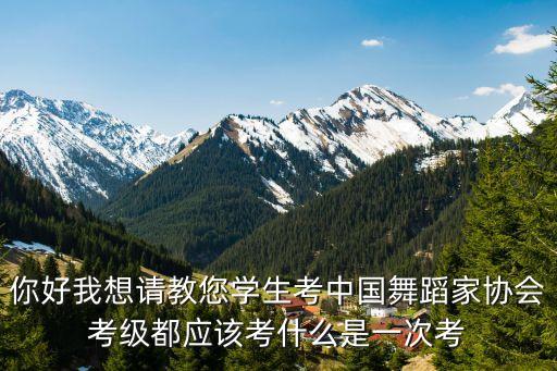 你好我想请教您学生考中国舞蹈家协会考级都应该考什么是一次考