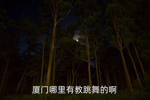 厦门哪里有教跳舞的啊