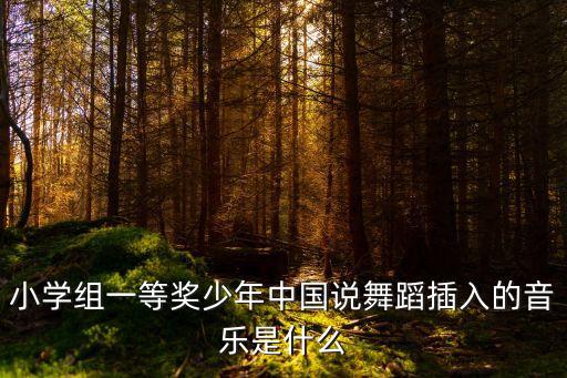 小学组一等奖少年中国说舞蹈插入的音乐是什么