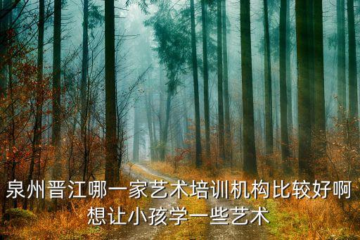 泉州晋江哪一家艺术培训机构比较好啊想让小孩学一些艺术