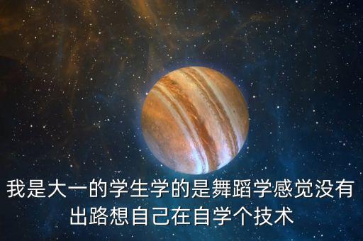 我是大一的学生学的是舞蹈学感觉没有出路想自己在自学个技术