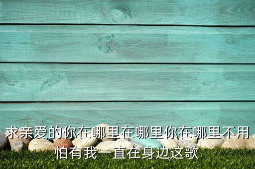 求亲爱的你在哪里在哪里你在哪里不用怕有我一直在身边这歌
