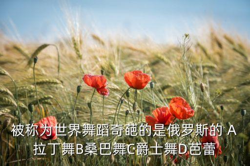 俄罗斯的舞蹈有什么名字，这首俄罗斯慢摇叫什么名字