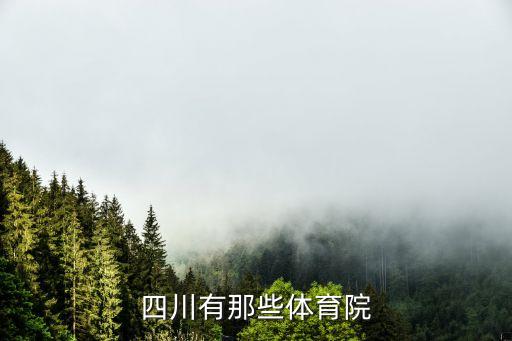 四川有那些体育院