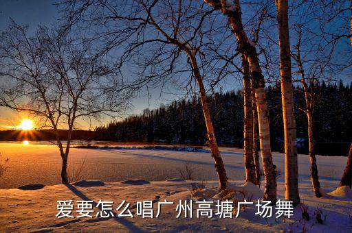 爱要怎么唱广州高塘广场舞