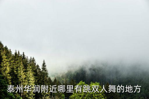 泰州华润附近哪里有跳双人舞的地方