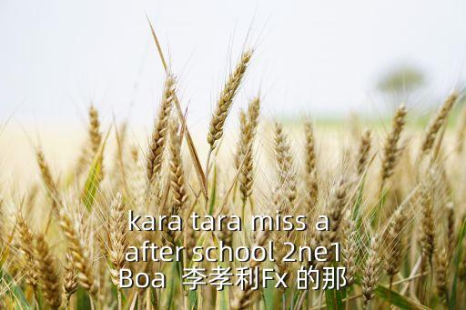 kara tara miss a after school 2ne1Boa  李孝利Fx 的那