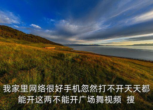 我家里网络很好手机忽然打不开天天都能开这两不能开广场舞视频  搜